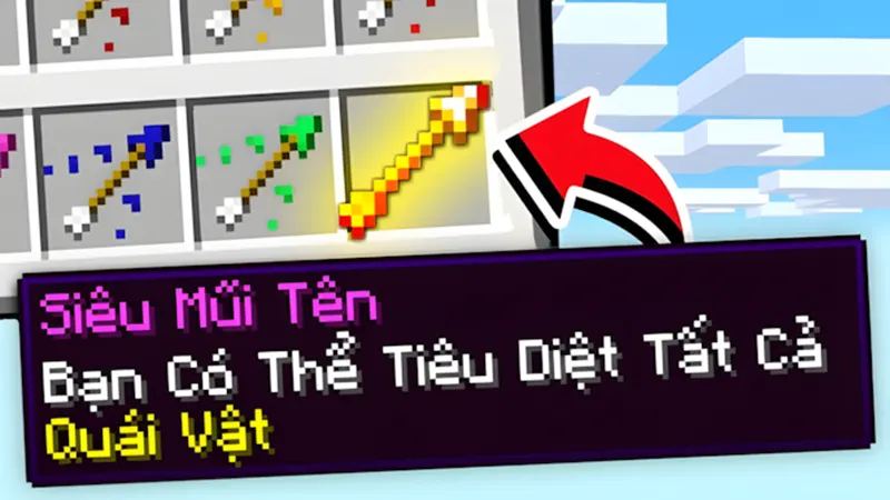 Lợi ích khi học kỹ thuật làm mũi tên trong Minecraft