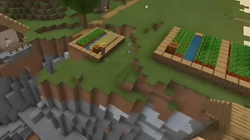 Thành trì ở ngôi làng trong hẻm núi lúc spawn
