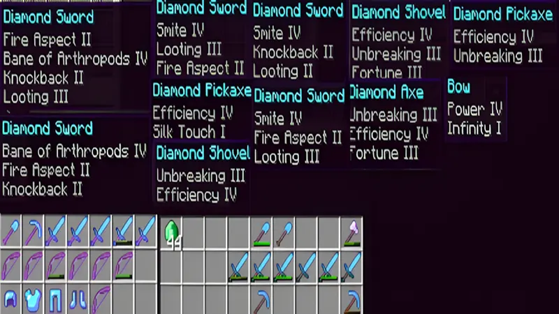  Loại Phù Phép Trong Minecraft 