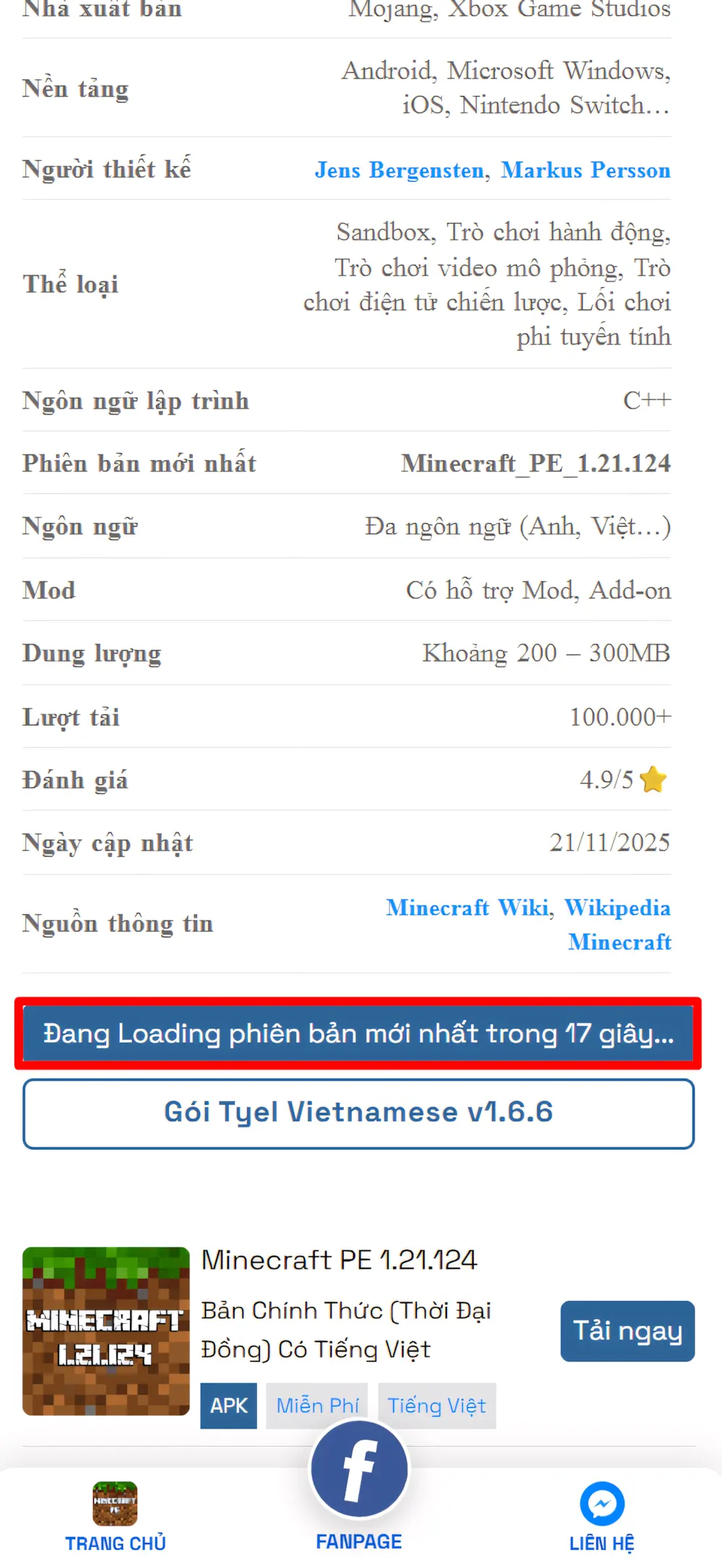 Hướng dẫn cài đặt Minecraft PE