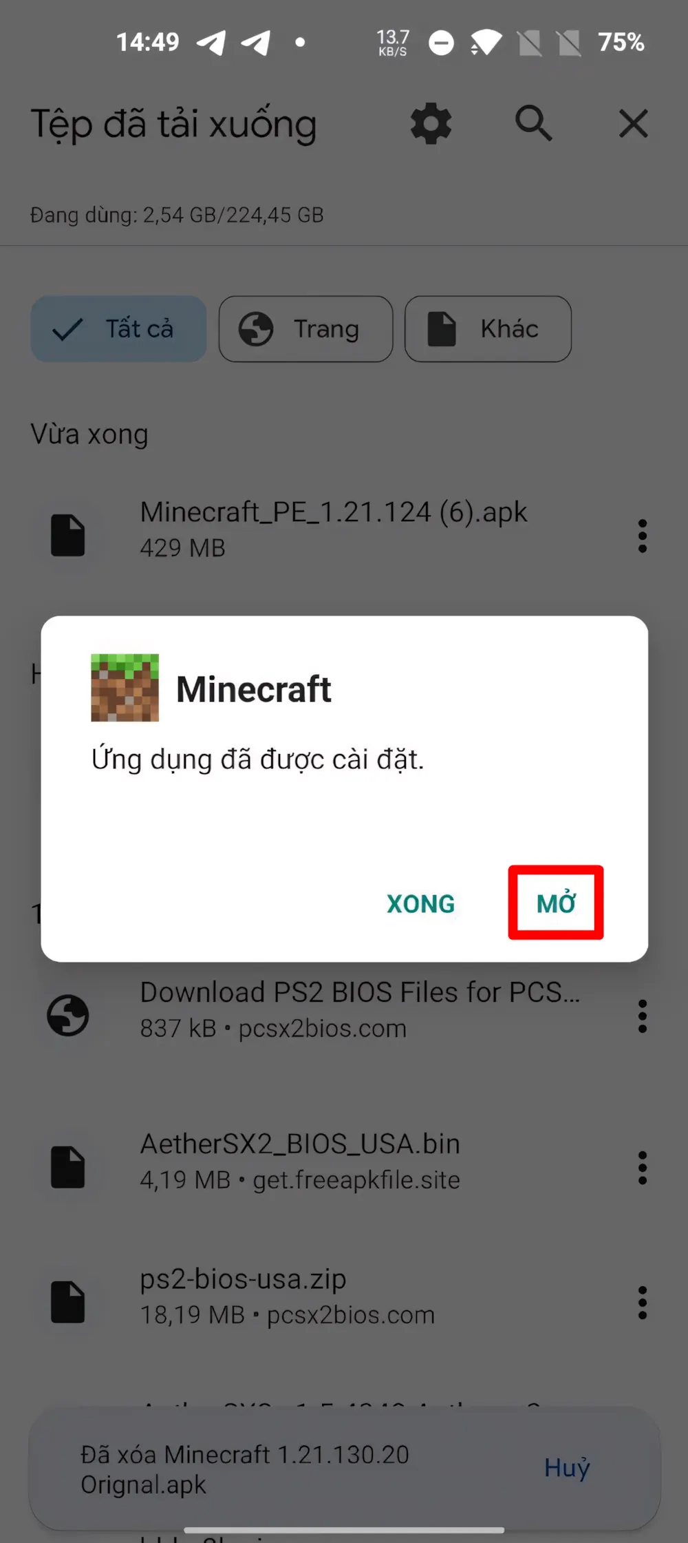 Hướng dẫn cài đặt Minecraft PE